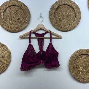 Torrid Purple / Pink Lace Bralette Plus Size 2X Racerback Front Clasp Sexy